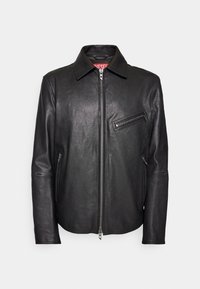 KORN - Veste en cuir - black