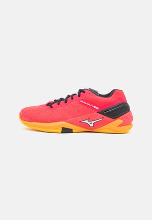 WAVE STEALTH NEO - Handball shoes - radiant red/white/carrot curl