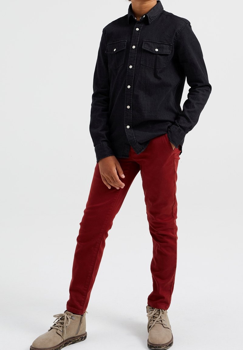 WE Fashion SLIM FIT - Chino kalhoty - red