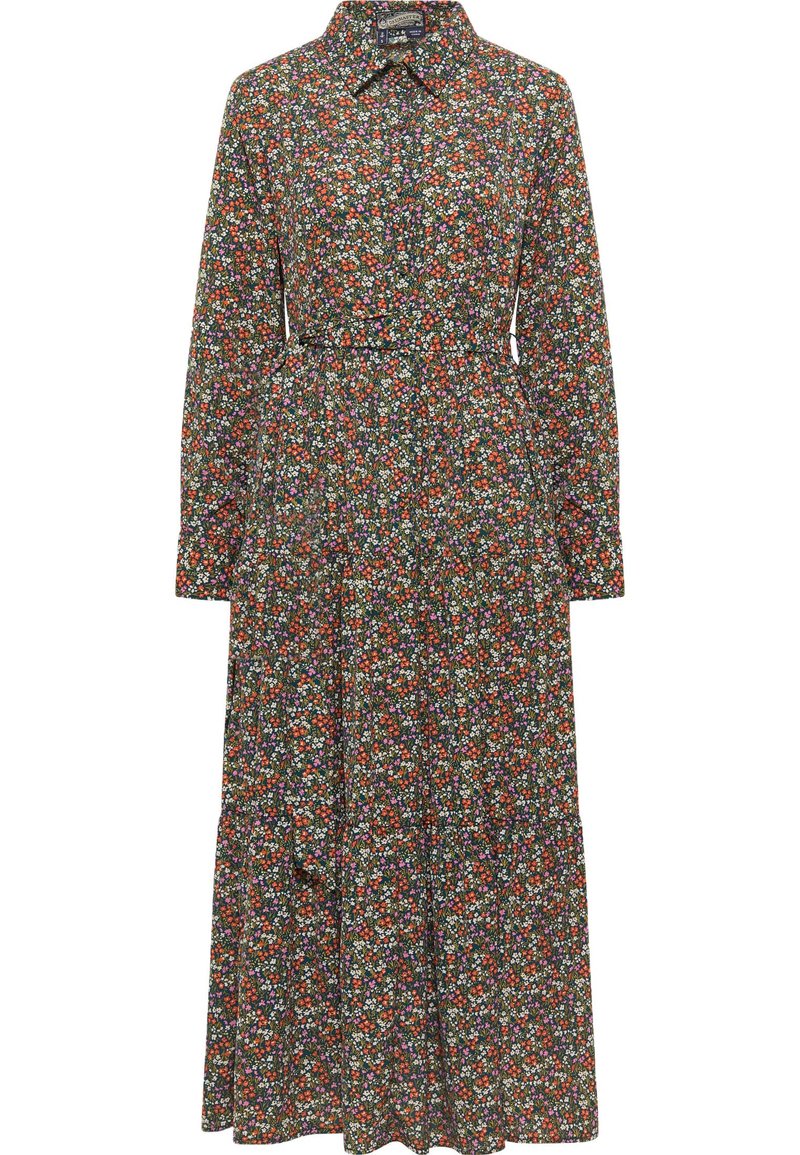 dreimaster Maxi-jurk olijfgroen