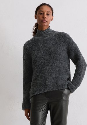 LONGSLEEVE STAND-UP COLLAR - Pullover - rocky grey melange