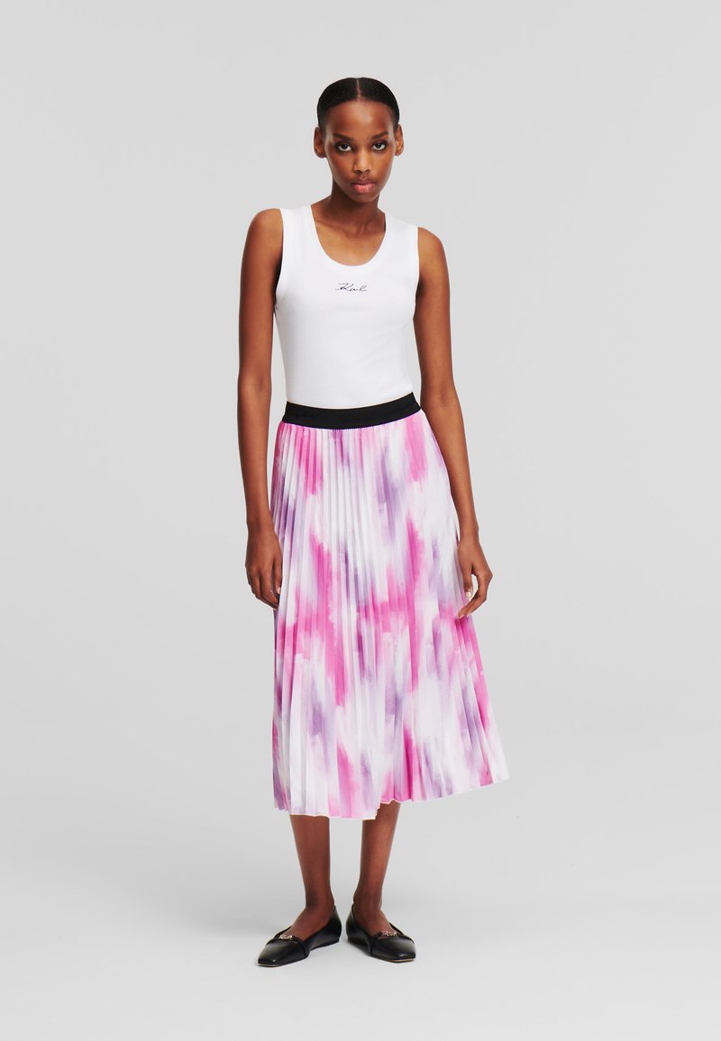 KARL LAGERFELD DEGRADÉ - Falda acampanada - spring crocus