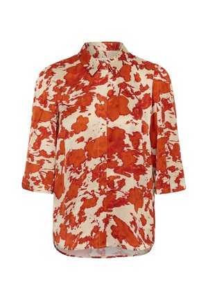 Soaked in Luxury, SLCLERO PRINTED SHORT SLEEVE - Nööpidega pluus - pureed pumpkin flower print