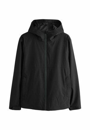 REGULAR FIT HOODED - Vodoodporna jakna - black