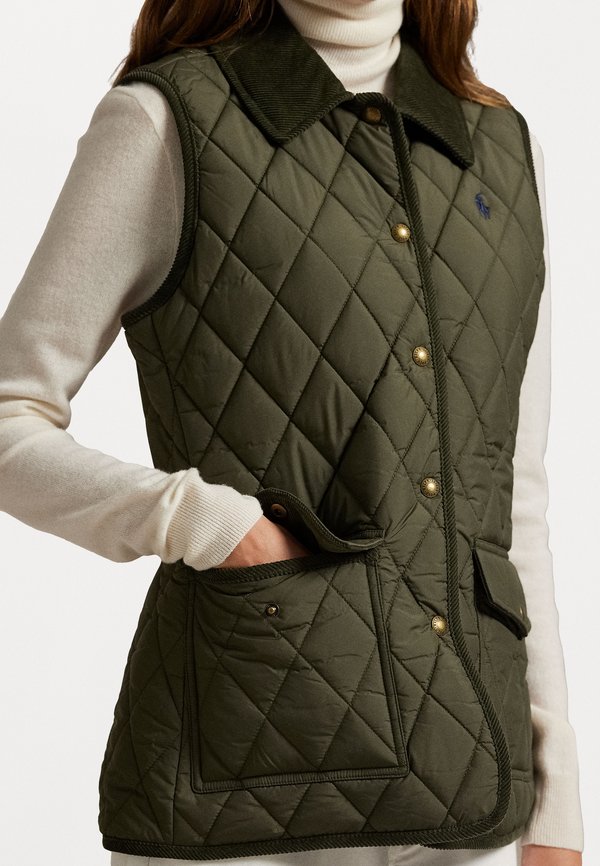 CORDUROY TRIM QUILTED VEST - Waistcoat4