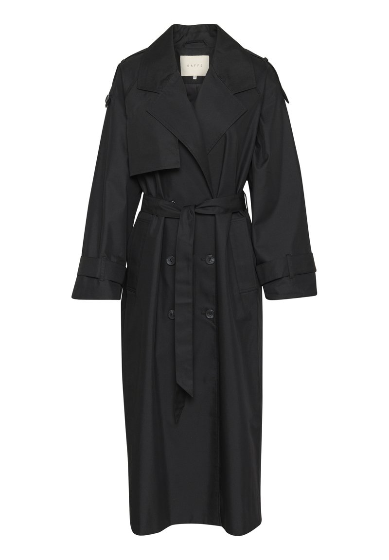 Kaffe Trenchcoat gemêleerd zwart