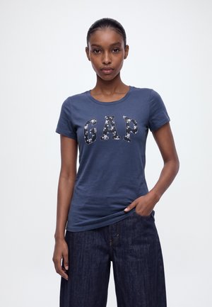 GAP, V-SS CLASSIC TEE NOVELTY - Тениска с щампа - blue track