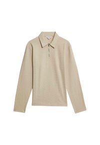 Autograph WAFFLE HALF ZIP - Poloshirt - sand