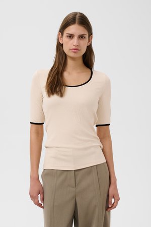 Soaked in Luxury, SLNAIDA - T-Shirt basic - sandshell