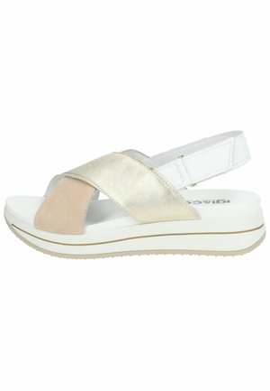 Keilsandalette - beige platino