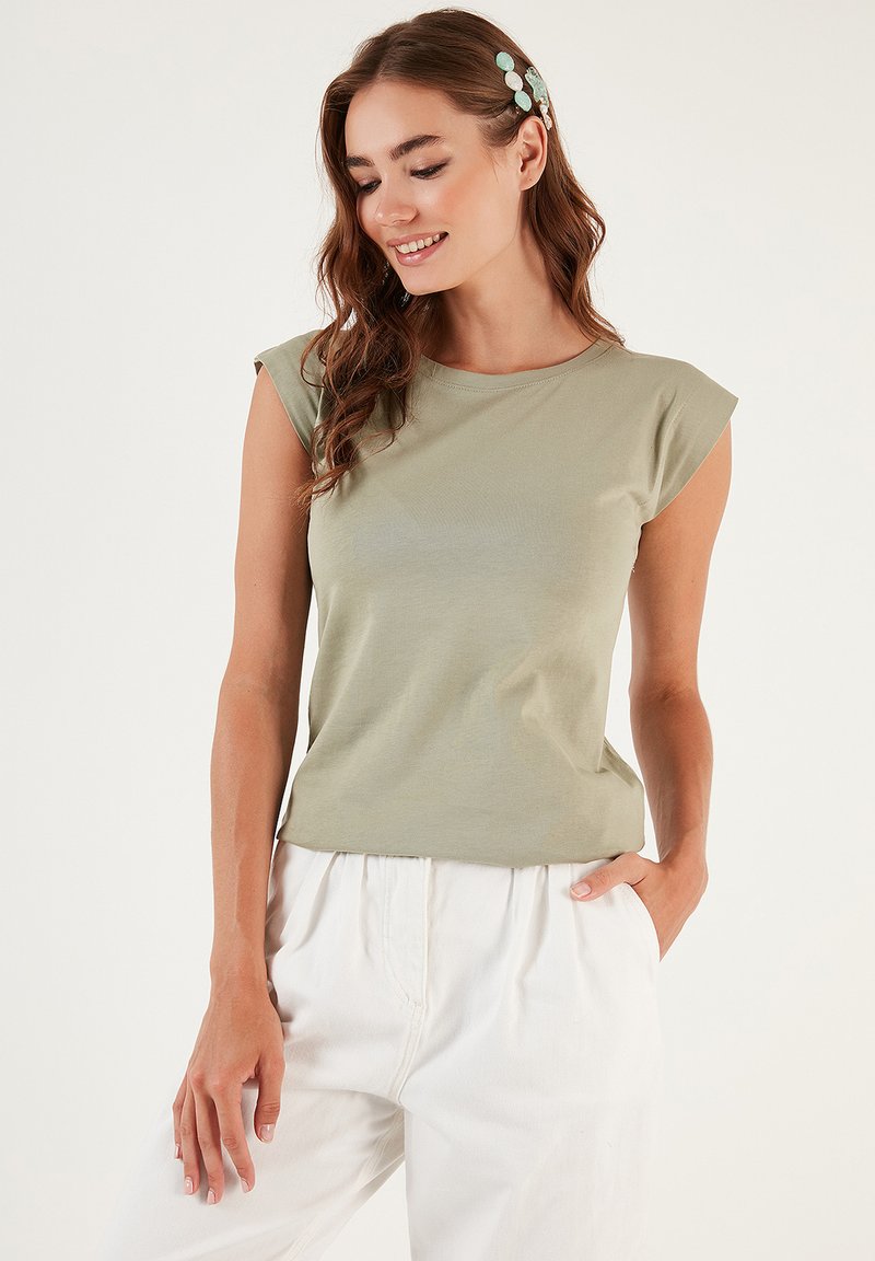 LELA CREW NECK - Top - olive