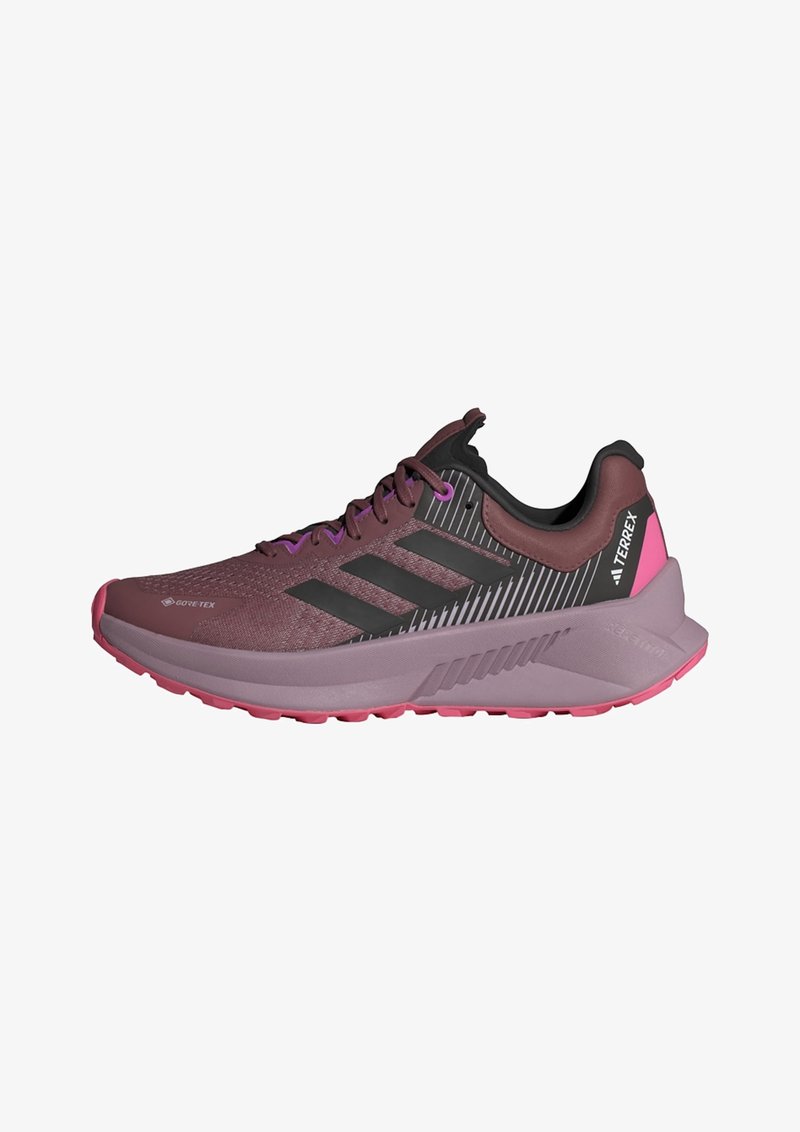 adidas Terrex SOULSTRIDE FLOW - Chaussures de running - burgundy core black pink fusion