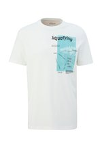 s.Oliver Maglietta in Cotone con Logo Stampato, Bianco, 3XL