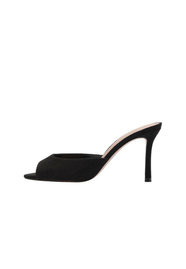 Mango Heeled mules - black