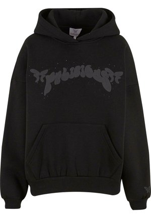 FELICIOUS RHINESTONES PUFF - Džemperis su gobtuvu - black