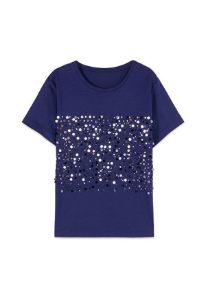 Oltre, T-SHIRT CON PAILLETTES - T-shirt imprimé - blu