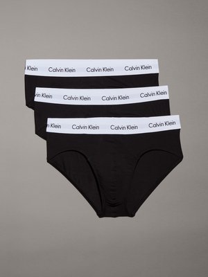 HIP BRIEF 3 PACK COTTON STRETCH - Aluspüksid - black