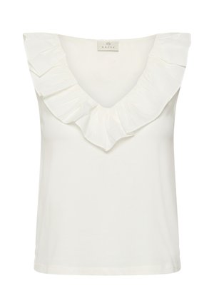 Kaffe, KADIDDE FLOUNCE TOP - Top - chalk