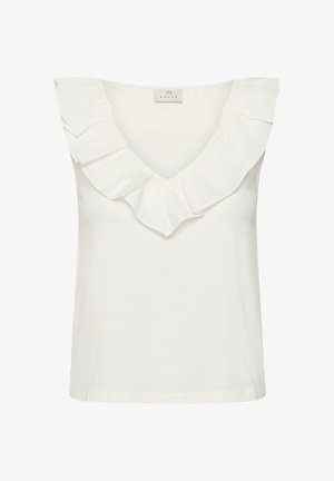 Kaffe, KADIDDE FLOUNCE TOP - Top - chalk