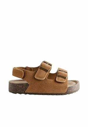 Next, WIDE FIT - DOUBLE BUCKLE - Sabots - tan brown