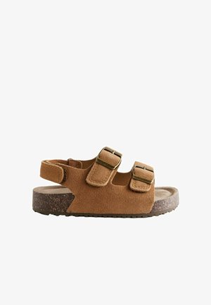 Next, WIDE FIT - DOUBLE BUCKLE - Clogs - tan brown