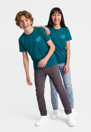 Santa Cruz, YOUTH ROSKOPP SCREAMING UNISEX - Μπλουζάκι με στάμπα - teal