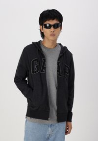 GAP HERITAGE LOGO - Felpa con zip - light grey