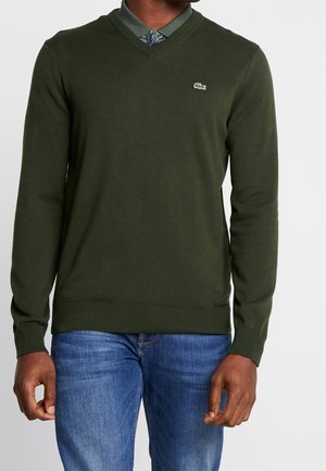 Stickad tröja - olive