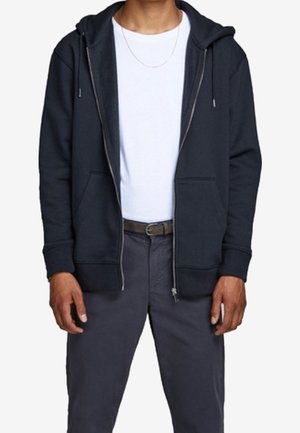 Felpa con zip - dark-blue denim