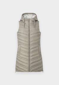 TOM TAILOR LONG HOODED VEST - Vest - smoke olive