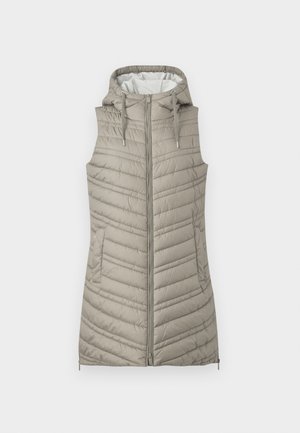 TOM TAILOR LONG HOODED VEST - Smanicato - smoke olive