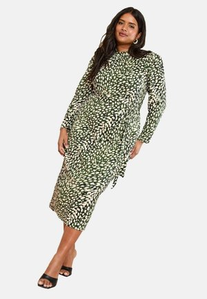 PLUS SIZE FIT - LONG SLEEVE MIDI - Jerseyklänning - green