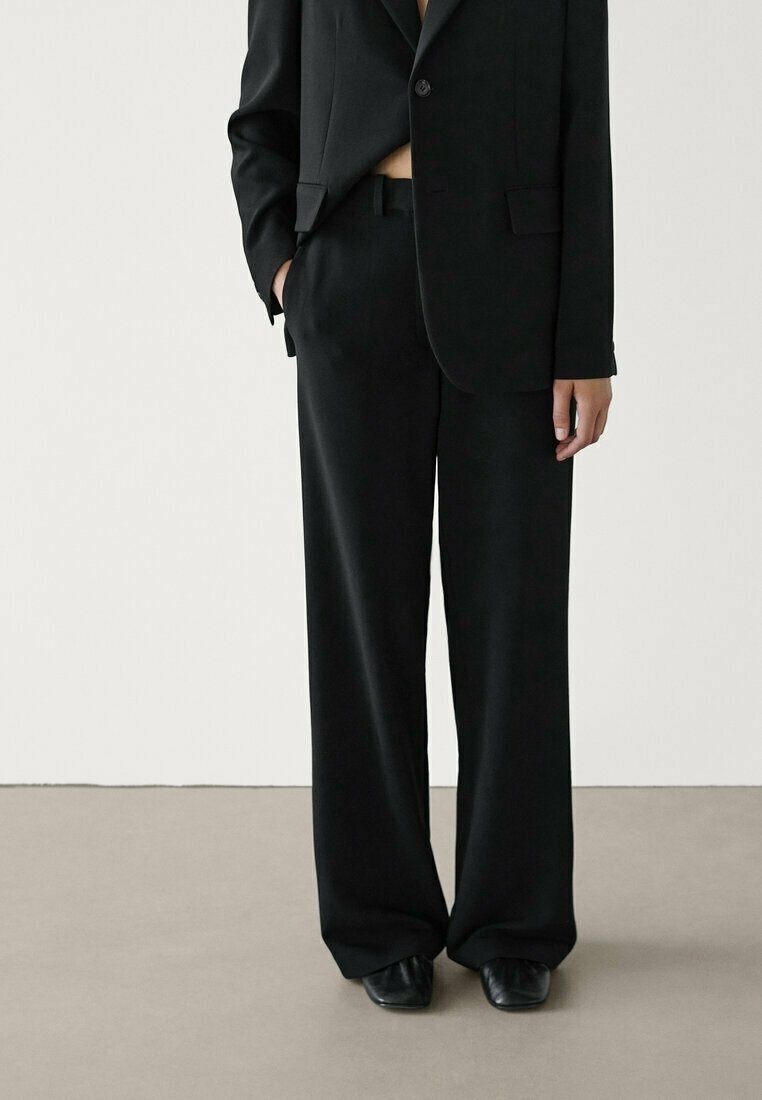 Massimo Dutti Pantalon classique - black