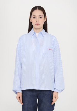 STRIPED SHIRT - Button-down blouse - light blue
