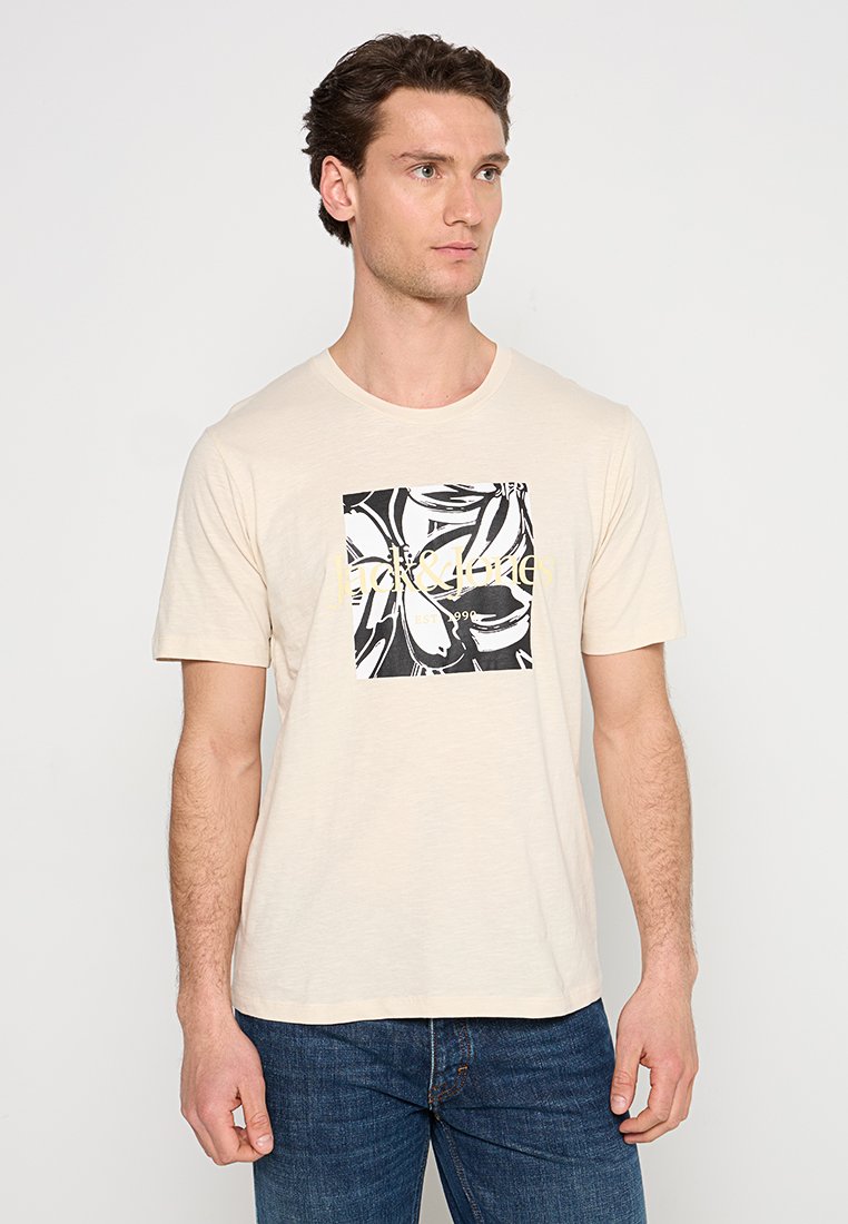 jack & jones T-shirt print crème