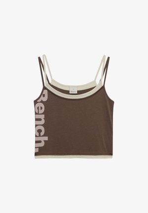 Bench, BENCH X SUPERDRY & CO BENCH FITTED CAMI LAYER VEST - Top - chocolate chip moonbeam