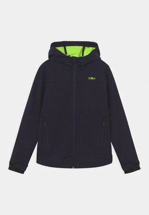 FIX HOOD UNISEX - Giacca softshell - blue/yellow fluo