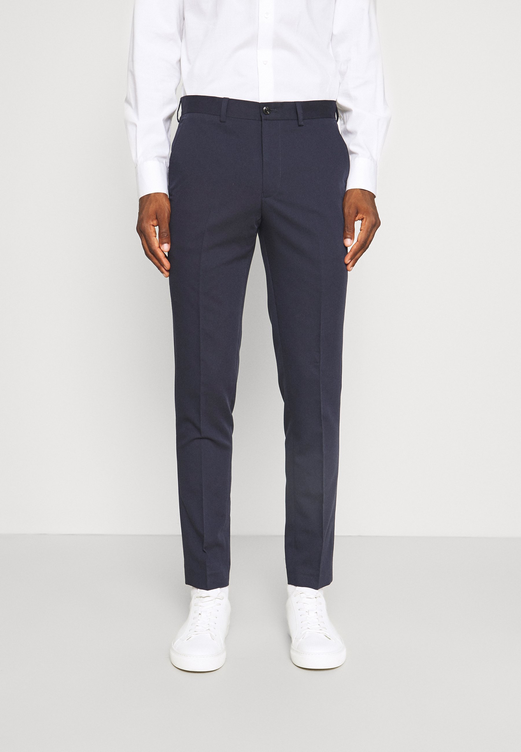 Jack \u0026 Jones PREMIUM Pantaloni eleganti - dark navy/grigio scuro screziato  - Zalando.it