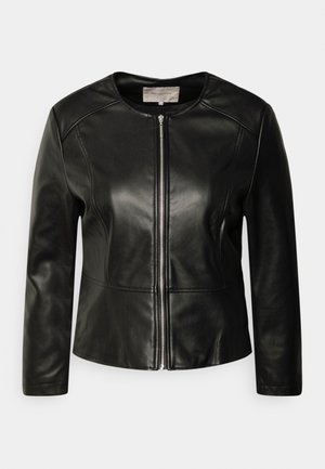 ONLY Carmakoma Imitatieleren jas - black