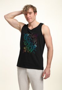 Henry Tiger MINECRAFT GRADIENT LINES TANK - Top - black