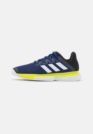 SOLEMATCH BOUNCE - All court tennisskor - victory blue/footwear white/acid yellow
