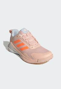 adidas Performance NOVAFLIGHT 2 INDOOR  - Basketbalová obuv - blush pink   lucid orange   cloud white