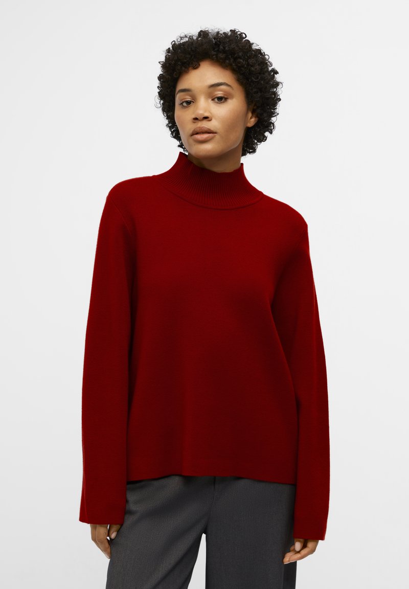 Objreynard Hw Knit Skirt Noos Red Dahlia Detail Col