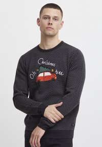 Blend - CHRISTMAS PULLOVER - Jumper - dark navy Thumbnail Image 1