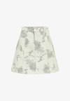 PRINT - A-lijn rok - white/sand