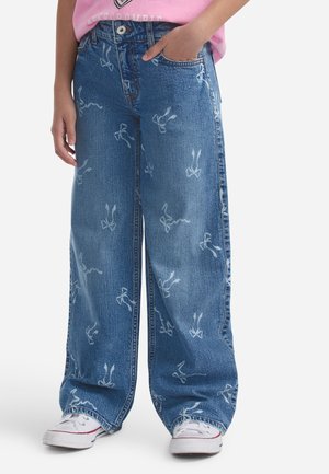 Abercrombie & Fitch DISCHARGE WIDE LEG - Jeans straight leg - dusk