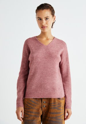 ONLCAMILLA V NECK - Maglione - crushed berry melange