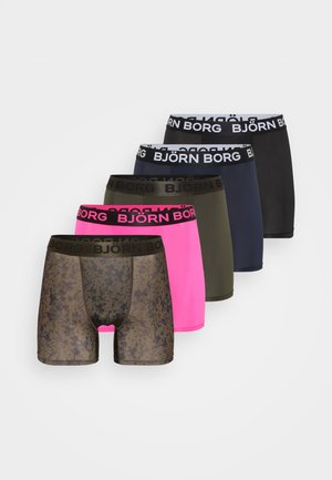 SPORTS 5 PACK - Úzke boxerky - pink/blue/black/olive