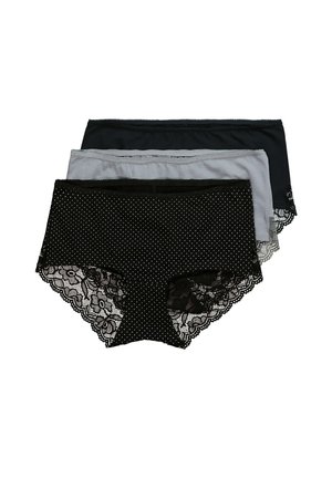 3 PACK - Pants - black