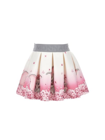 Monnalisa GONNA ROMANTIC CIRCUS NEO SWEET CARTOON - Gonna a pieghe - panna/fairytale